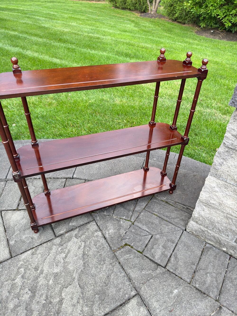 Bombay Co Wooden Wall Hanging 3 Tier Curio Shelf 30x30x6.5"